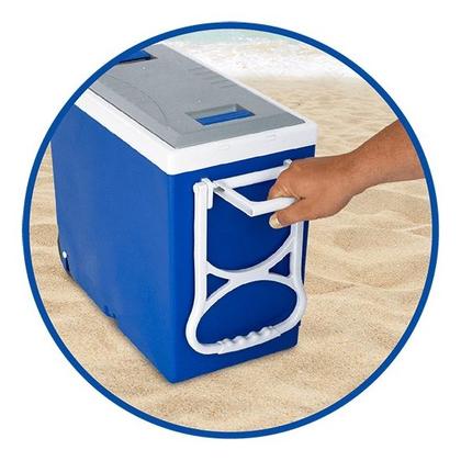 Imagem de Caixa Termica Cooler 32 Litros Grande 3x1 C/ Rodinha E Mesa