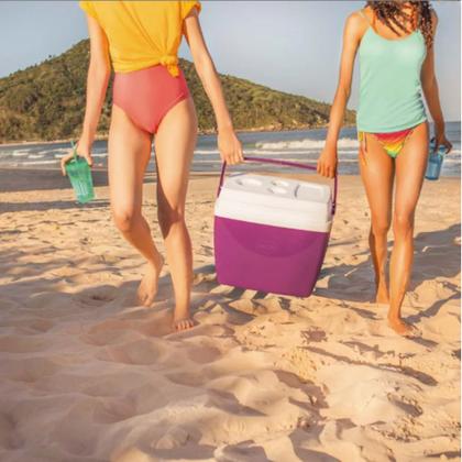 Imagem de Caixa Térmica Cooler 34 Litros 50 Latas Com Alça