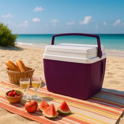Imagem de Caixa Térmica Cooler 34 Litros 50 Latas Com Alça