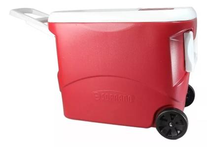 Imagem de Caixa Térmica Cooler 50 Litros Com Alça e Rodas 72 Latas Soprano