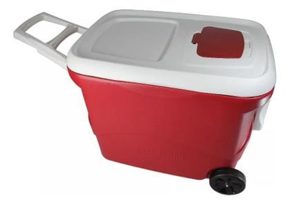 Imagem de Caixa Térmica Cooler 50 Litros Com Alça e Rodas 72 Latas Soprano