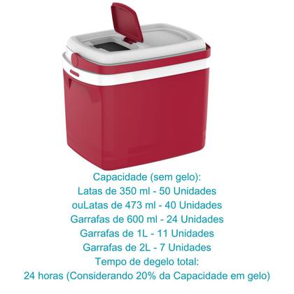 Imagem de Caixa Termica Cooler Cerveja Bebidas 32L Praia Pesca Camping