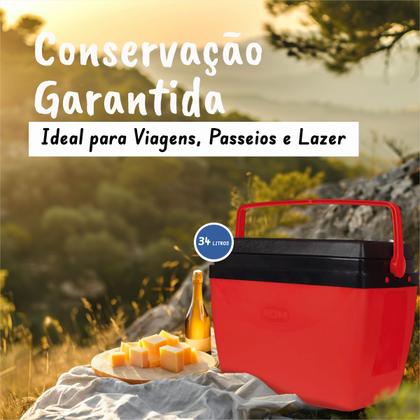 Imagem de Caixa Térmica Cooler com Alça 12 Litros comporta 16 Latas - Mor