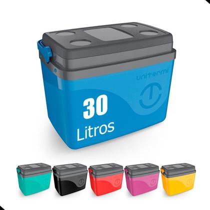 Imagem de Caixa Térmica Cooler Com Alça 30 Litros Grande 45 Latas Unitermi