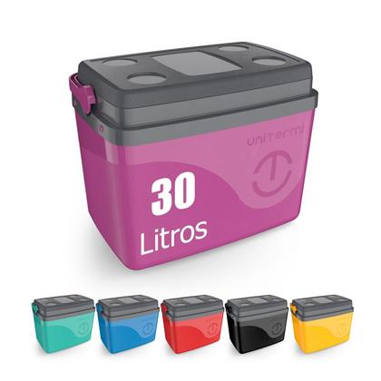 Imagem de Caixa Térmica Cooler Com Alça 30 Litros Grande 45 Latas Unitermi
