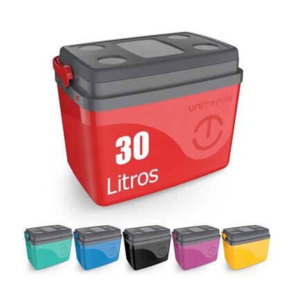 Imagem de Caixa Térmica Cooler Com Alça 30 Litros Grande 45 Latas Unitermi