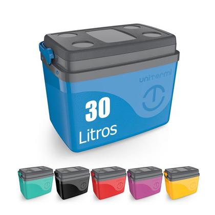 Imagem de Caixa Térmica Cooler Com Alça 30 Litros Grande 45 Latas Unitermi
