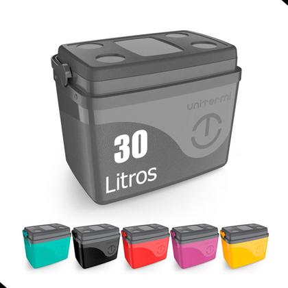 Imagem de Caixa Térmica Cooler Com Alça 30 Litros Grande 45 Latas Unitermi