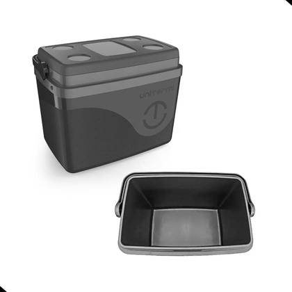 Imagem de Caixa Térmica Cooler Com Alça 30 Litros Grande 45 Latas Unitermi