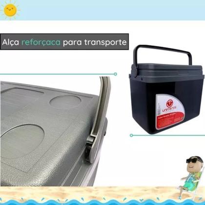 Imagem de Caixa Térmica Cooler Floripa 15 Litros Com Alça Resistente - Unitermi