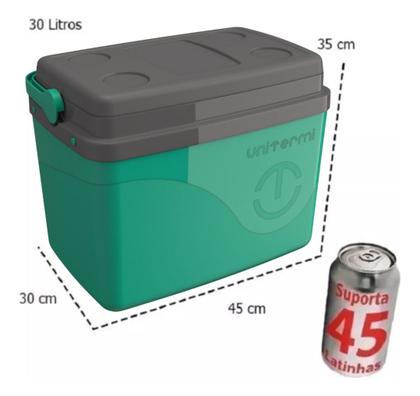 Imagem de Caixa Térmica Cooler Floripa 30L Com Alça 45 Latas Unitermi
