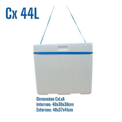 Imagem de caixa térmica para cerveja refrigerante, em isopor 44 litros