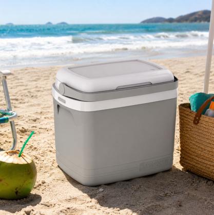 Imagem de Caixa Térmica Tropical 32 Litros Cinza Soprano Camping Praia