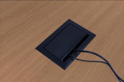 Imagem de Caixa Tomada Mesa Embutir 4 Tomadas 2 Rj45 + 1 Usb + 1 Hdmi Preta