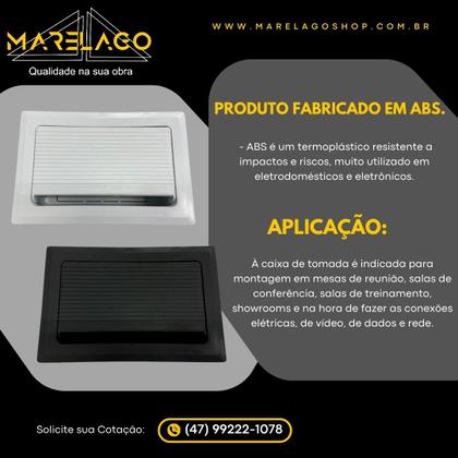 Imagem de Caixa tomada preta de mesa + 4 modulos + 1 rj45