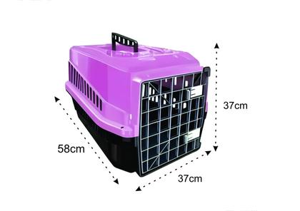 Imagem de Caixa Transporte Mec N5 Para Cães Gato Pequeno Médio Rosa