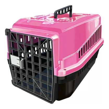 Imagem de Caixa Transporte Mec N5 Para Cães Gato Pequeno Médio Rosa