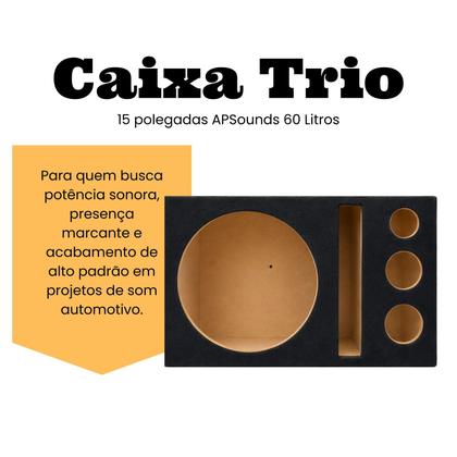 Imagem de Caixa Trio 15 Polegadas APSound 60L 2 Cornetas Tweeter
