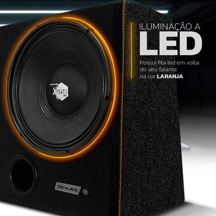 Imagem de Caixa Trio Som Automotivo 12 Polegadas Shutt Xplode Neon Led 400W Driver + Corneta + Tweeter