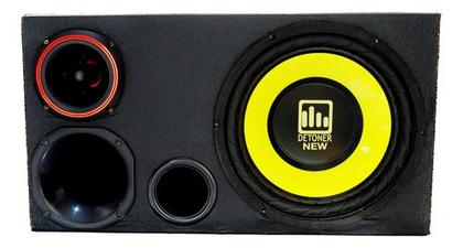 Imagem de Caixa Trio Som Carro Automotivo Detoner Sub 12 Polegadas