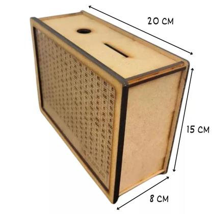 Imagem de Caixa Urna Cofre Em Mdf Cores Guarde Até 10 Mil Para Viagens E Compras Especiais