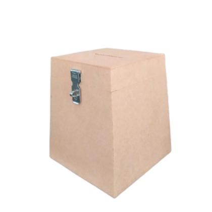 Imagem de Caixa urna cofre madeira mdf cru com fecho tamanho M