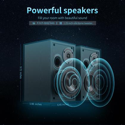 Imagem de Caixas Acústicas BESTISAN de 4 Polegadas com Bluetooth 5.0