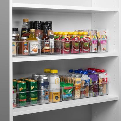 Imagem de Caixas de armazenamento ClearSpace Plastic Pantry com divisórias removíveis