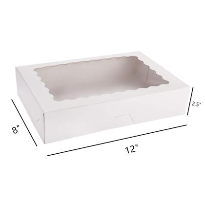 Imagem de Caixas de padaria Tcoivs, pacote com 20, com janela, 30,5 x 20,5 x 6,4 cm, brancas