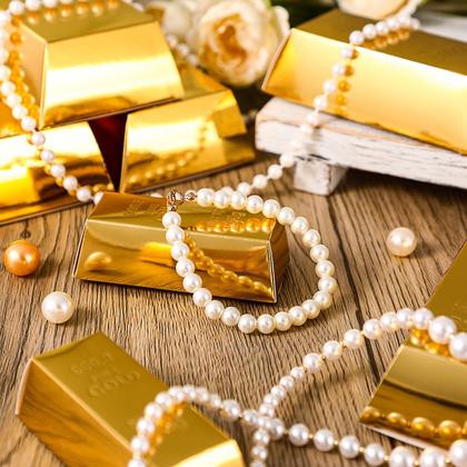 Imagem de Caixas de presente Honoson Gold Bar 14x8x4 cm Party Favor 150 unidades