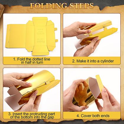 Imagem de Caixas de presente Honoson Gold Bar 14x8x4 cm Party Favor 150 unidades