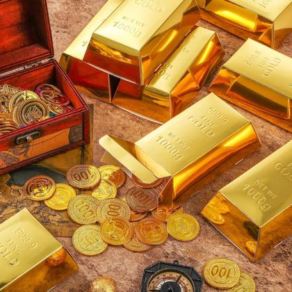 Imagem de Caixas de presente Honoson Gold Bar 14x8x4 cm Party Favor 150 unidades