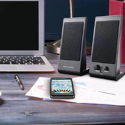 Imagem de Caixas De Som 3w Usb P2 Control - Controle Volume - Sp 009