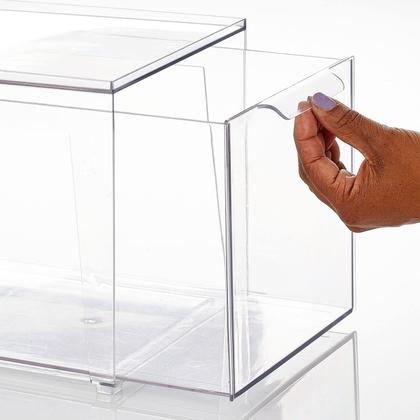 Imagem de Caixas organizadoras de armazenamento MDesign Lumiere com gaveta removível, pacote com 4