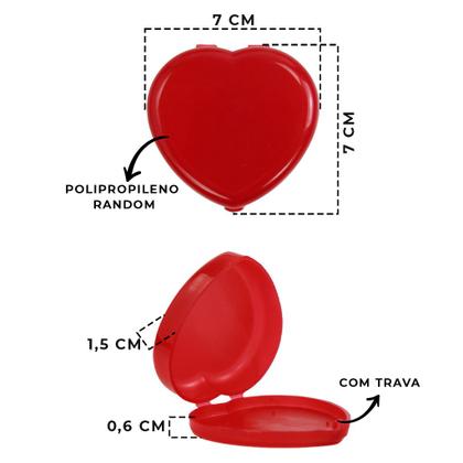 Imagem de Caixinha Acrílica Com Formato De Coração 7x7cm Com 10 Unidades