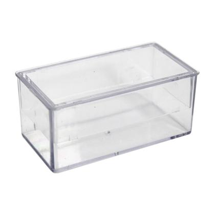 Imagem de Caixinha Acrílica Retangular 7x3cm Transparente 50 Unidades