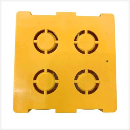 Imagem de Caixinha De Luz Pvc 4x4 Embutir Amarelo kit com 12 unidades