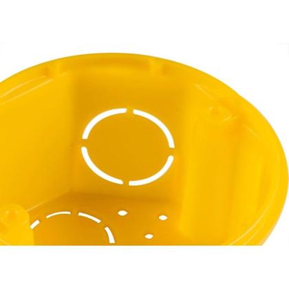 Imagem de Caixinha De Luz Pvc Tramontina Amarela 3X3 Orelha Pvc Empilhavel - Kit C/20 Pecas