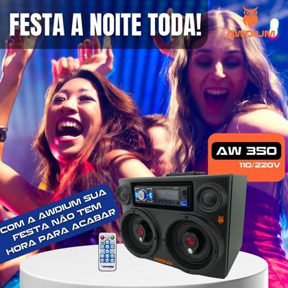 Imagem de Caixinha de som bluetooth 110/220v para casa com USB e controle remoto