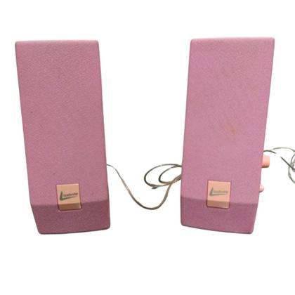 Imagem de Caixinha De Som Cor Rosa 6w Rms para PC e notebook com cabo Usb grande