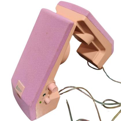 Imagem de Caixinha De Som Cor Rosa 6w Rms para PC e notebook com cabo Usb grande