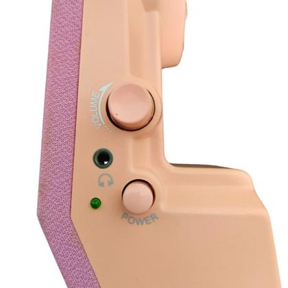 Imagem de Caixinha De Som Cor Rosa 6w Rms para PC e notebook com cabo Usb grande