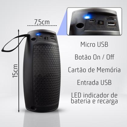 Imagem de Caixinha De Som Portátil Bluetooth Rgb Led Sd Radio Usb