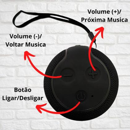 Imagem de Caixinha de Som Portátil Music Speaker Bluetooth Cartão Pendrive Rádio FM - Kapbom