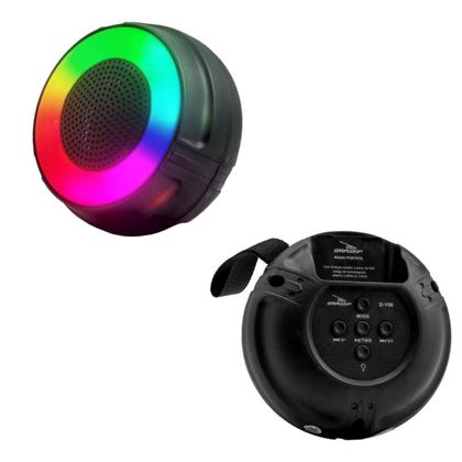 Imagem de Caixinha de Som Potente Bluetooth Portátil 1200 mAh Rgb AM/FM