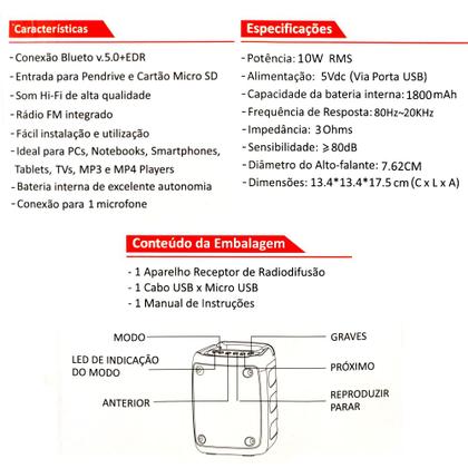 Imagem de Caixinha Karaokê Infantil com Microfone Bluetooth Super LEDs