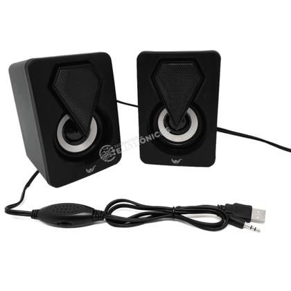 Imagem de Caixinha Multimídia Led Colorido Estéreo Para Notebook AL3082