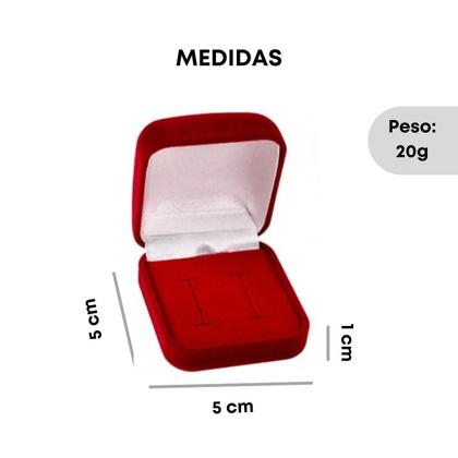 Imagem de Caixinha Para Alianças Anel Estojo Veludo Noivado Casamento