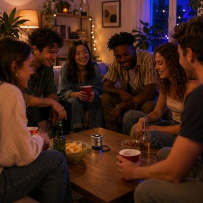 Imagem de Caixinha Som Bluetooth Portatil Variedade Cores Musica Ambiente Natal Entrega Veloz