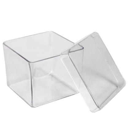 Imagem de Caixinhas de Acrílico Com Tampa 4cm Transparente 30 unidades